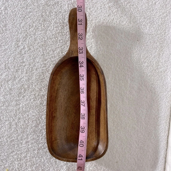 Vintage Carved Wood  Bowl With Handle - Picture 15 of 15